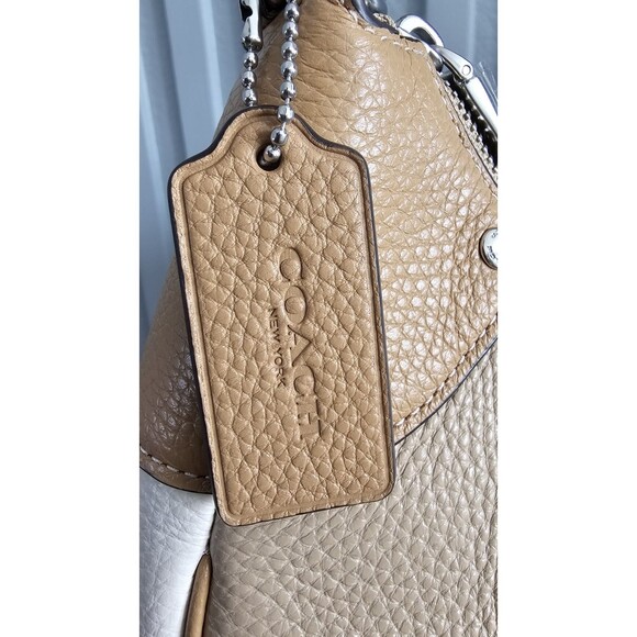 New Coach CH508 Mara Hobo Pebble Leather Shoulder bag Sandy Beige Multi - Picture 9 of 9